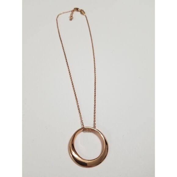 Express Rose gold color 14" necklace with a one inch extension. n247* - Picture 1 of 8